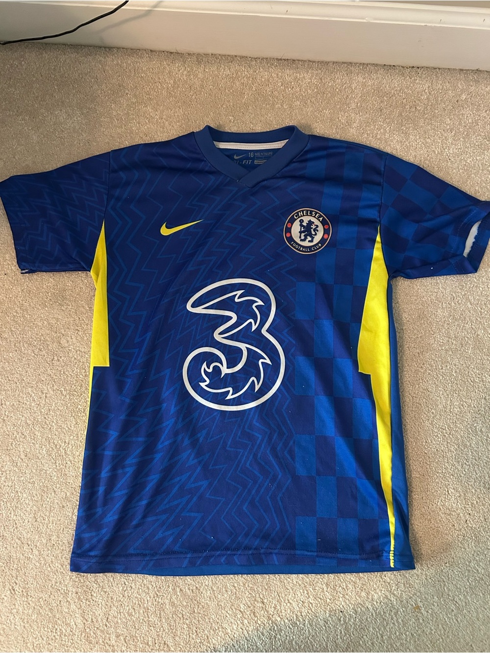 Hakim Ziyech Nike Blue Chelsea Football Jersey with Yellow Emblem